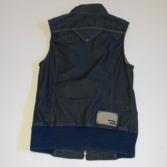 Diesel Dark Blue Denim Vest - Women’s Size Small - Picture 3 of 8